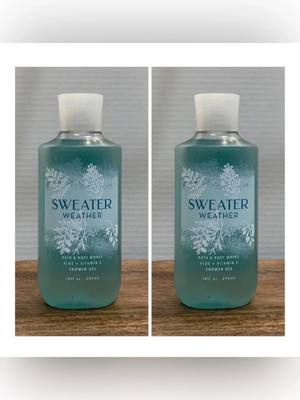 2~Bath and Body Works SWEATER WEATHER Aloe + Vitamin E Shower Gel ~ 10 fl.oz.